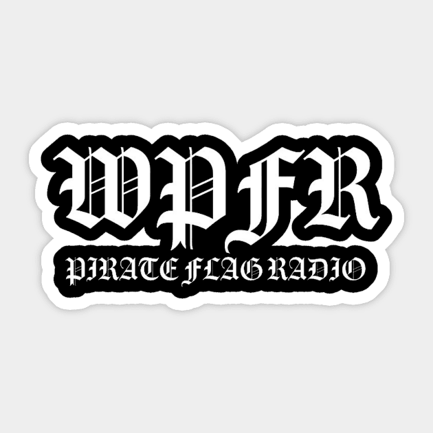 WPFR CALL LETTERS Sticker by PIRATE FLAG RADIO WPFR